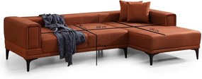 Rohová sedací souprava Horizon 250 cm cihlová pravá