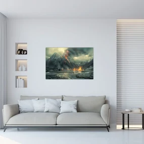 Obraz - Erupcia sopky (90x60 cm)
