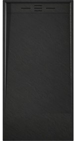 Mexen Amon, SMC obdĺžniková sprchová vanička 140 x 70 cm, čierna, 4F707014