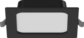 Mexen LDRR, LED stropné svietidlo na zapustenie 12 x 12 cm, 6W, studená - 6500K, 600 lm, čierna - L211-012-0665-70