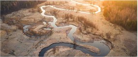 Obraz - Úsvit nad meandrami (120x50 cm)