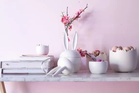 Biela porcelánová dóza ELARIA KANIN- rôzne veľkosti Veľkosť: M