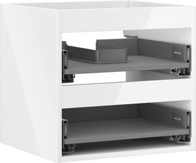 Mexen Box-A, závesná skrinka 50 cm, 2 zásuvky, biela lesklá, 91AX0-0500-470-2-00