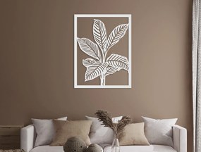 drevko Vyrezávaný obraz Rozprestreté listy Rozmer obrazu: 42 x 32,5 cm, Farba dekorácie: Čierna