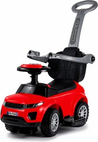LEAN CARS Jazdítko s tlačnou rukoväťou 614W, červené