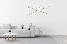 Toolight Toolight, stropné svietidlo 8xG9 APP998-12CP, biela-zlatá, OSW-05553