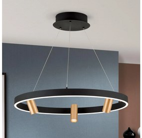 Orion HL 6-1667/3-LED Stmievateľný luster na lanku BERLIN LED/50W/230V čierna/zlatá