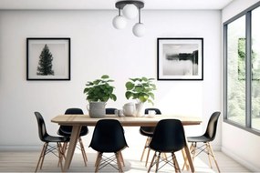 Stropné svietidlo Florence, 3x biele sklenené tienidlo, b/g, o