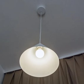 Luster na lanku ETNA II 1xE27/15W/230V pr. 25 cm biely