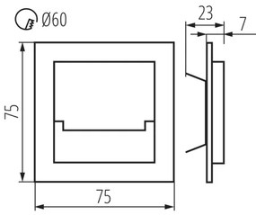 Kanlux 29855 - LED Nástenné schodiskové svietidlo SABIK MINI LED/0,8W/12V 3000K