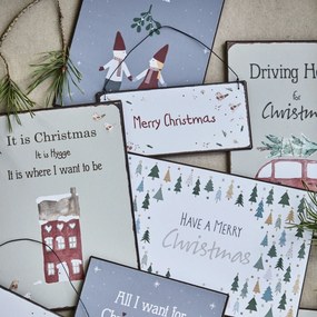 Ib Laursen Závesná plechová ceduľka Merry Christmas