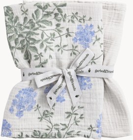 Mušelínové prikrývky z bavlny Plumbago, 2 ks