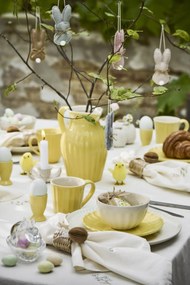 Ib Laursen Vyšívaný obrúsok Flora Snowdrop Butter Cream
