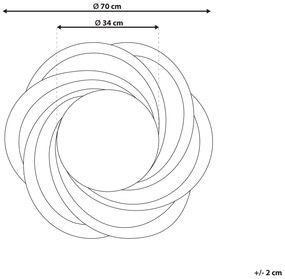 Nástenné zrkadlo ⌀ 70 cm strieborné TREBAN Beliani