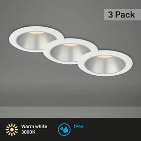 Briloner 7041-036 - SADA 3x LED  Kúpeľňové podh. svietidlo LED/4,9W/230V biela