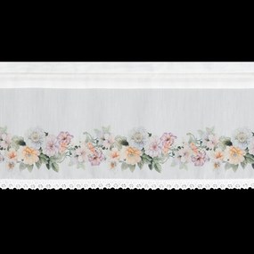 KRÁTKA ZÁCLONA NA PÁSKE FLOWERY 150X30 CM KVETY
