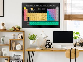 Artgeist Plagát - Mendeleev's Table [Poster] Veľkosť: 30x20, Verzia: Čierny rám s passe-partout