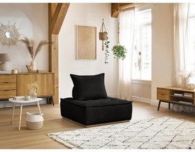 Čierne ženilkové kreslo Elisa – Bobochic Paris