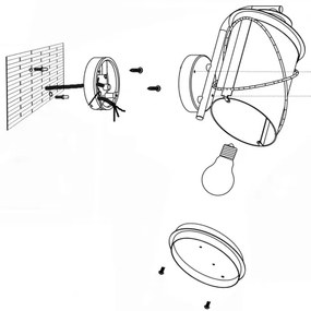 Eglo 94843 - Vonkajšie svietidlo HILBURN 1xE27/60W/230V