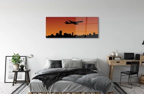 Obraz plexi Lietadlo a slnko oblohu 120x60 cm