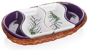 Misky V Košíku Levanduľa 4-Dielna 30,5cm 601559lav