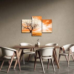 Oranžový obraz stromu (90x60 cm)