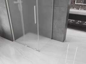 Mexen Velar, sprchový kút s posuvnými dverami 150 x 100 cm, 8mm sklo námraza, brúsená oceľ, 871-150-100-31-97