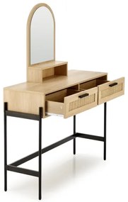 Toaletný stolík CARMEN 136x104 cm béžová/čierna