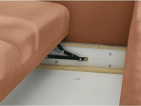 Oranžová rozkladacia/s úložným priestorom pohovka 265 cm Ezechiel – Bobochic Paris