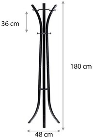 ModernHome Podlahový vešiak na šaty Black ModernHome