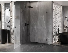 Mexen Lunar-B Duo výklopný sprchový kút 80 x 75 cm, číre sklo, brúsený grafit, 832-080L-075P-66-00