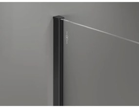 Mexen Kioto-X, sprchová zástena 150 x 200 cm, 10mm sklo námraza, čierny profil, 800-150-101-70-30-X