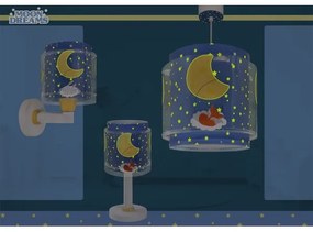 Dalber 76639 - Detská nástenná lampa MOON DREAMS 1xE27/15W/230V modrá