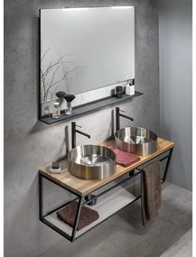 Okrúhle antikoro umývadlo v striebornej farbe ø 38 cm Aurum – Sapho