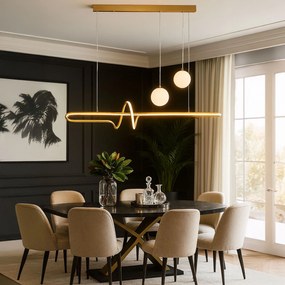 Toolight Toolight, LED stropné osvetlenie 120cm, LHJ039-CP, zlatá matná, OSW-60024