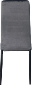 Jedálenská stolička Mayfair - zamat - Sivá