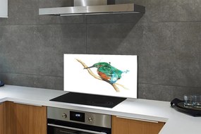 Nástenný panel  Farebné maľované papagáj 140x70 cm