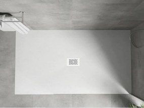 Mexen Hugo, obdĺžniková sprchová vanička SMC 180 x 100 cm, biela, biela krytka, 42101018-W