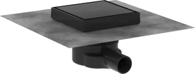 Hansgrohe RainDrain Point, úplná sada podlahového vpustu 150x150 pre dlažbu, čierna matná, HAN-56249670