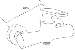 Mexen Kama DS75 sprchová sada, čierna - 72504DS75-70