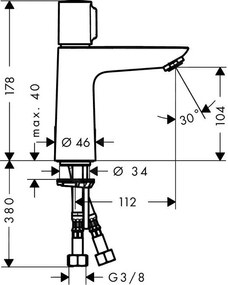 Hansgrohe Talis Select E, umývadlová batéria 110, chrómová, HAN-71751000