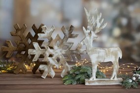 Vianočná dekorácia FIG 147 svetlohnedá / krémová (2 ks)