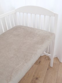 Plachta mikroplyš Deluxe do postieľky 60 x 120 cm - cappuccino