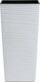 PLASTOVÝ KVETINÁČ PORTO RIFLO 36X19X19 CM BIELA