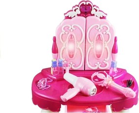 LEAN Toys Toaletný stolík pre princeznú so svetlom, zvukmi a MP3 vstupom