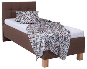 Čalúnená posteľ s úložným priestorom bez matraca MARIA ONE 90x200 cm hnedá