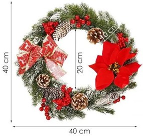 Vianočný veniec 40 cm SPRINGOS CA1020