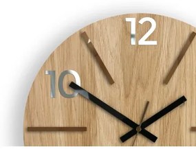 Sammer Nadčasové drevené hodiny AKSEL MIRROR - hnedá 33 cm AkselWoodCopperMirror