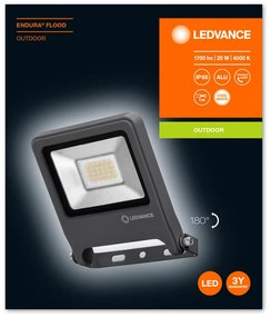 LED reflektor 20W 1700lm 4000K IP65 sivý LEDVANCE Floodlight Endura