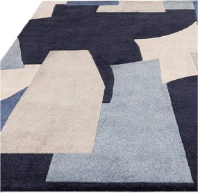 Modrý ručne tkaný koberec z recyklovaných vlákien 200x290 cm Romy – Asiatic Carpets